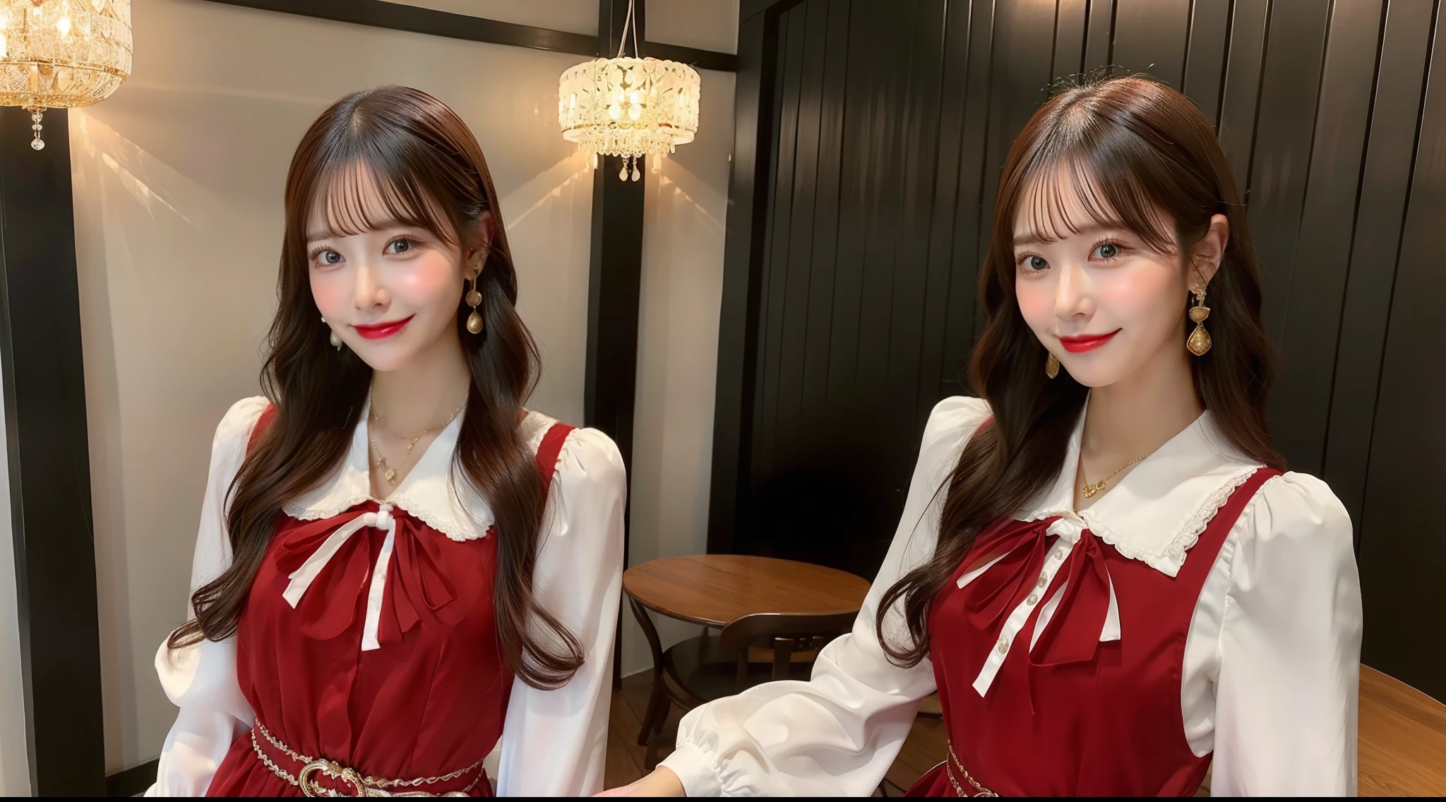 In a gorgeous atmosphere、Hostess in Western-style dress