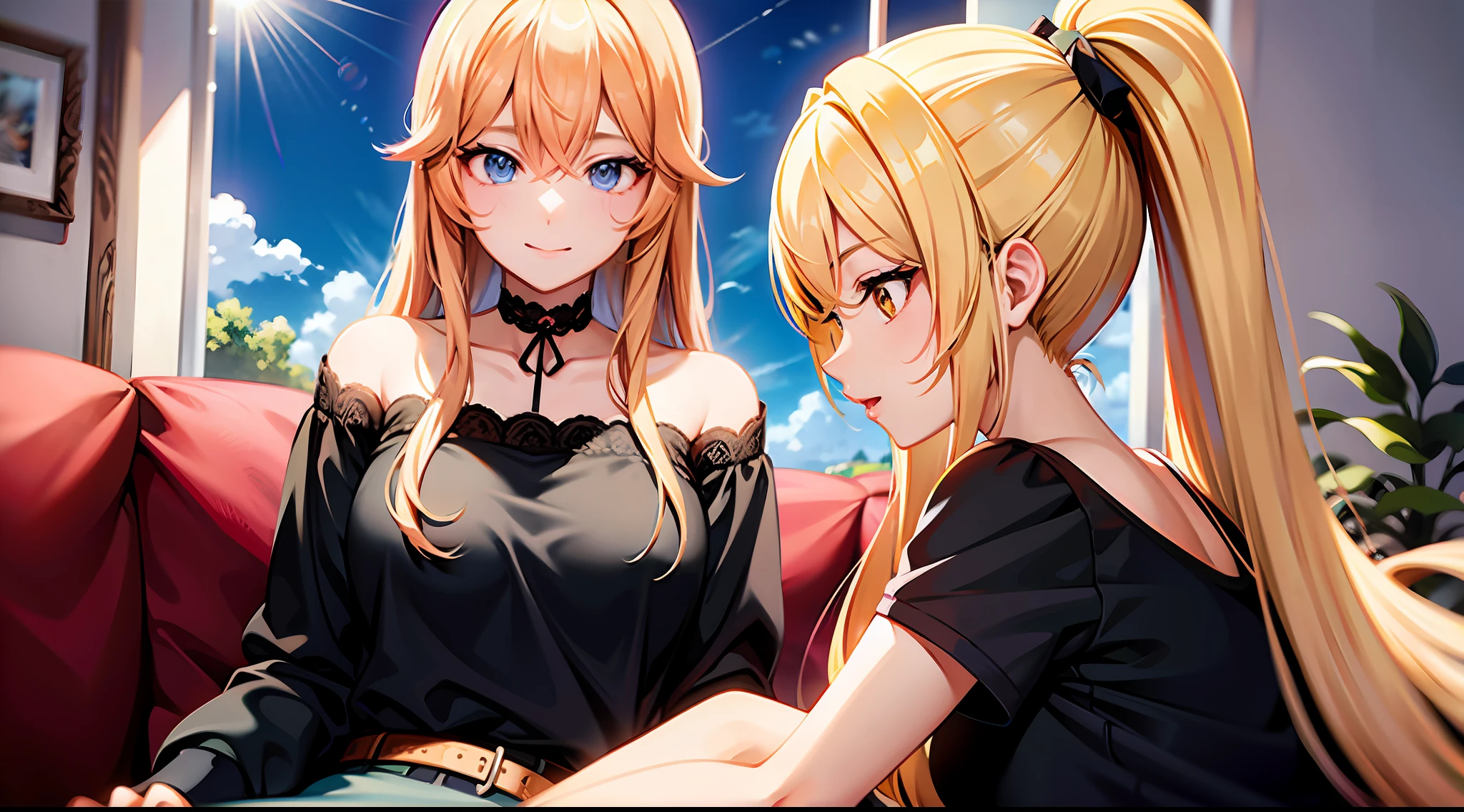 chica de perfil de anime mirando de lado