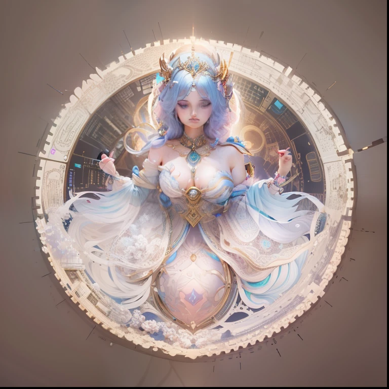 Cotton Candy Queen Women Goddess 8k Resolution Rendered Hyper Realistic Intricate DetailAn intricate visual representation of computer programing, rendered in 24k resolution with intricate details and symbols.