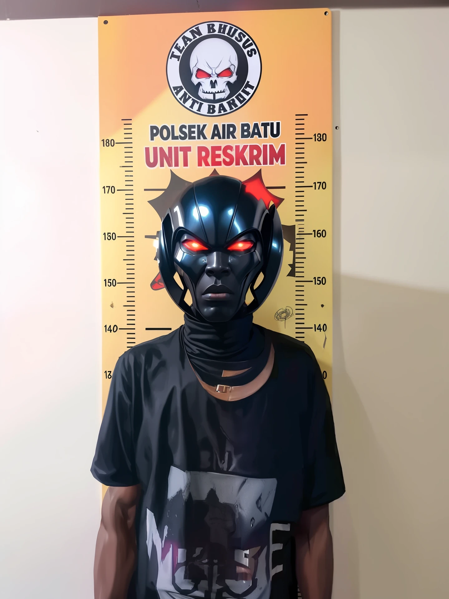 Black alien, angry, handsome