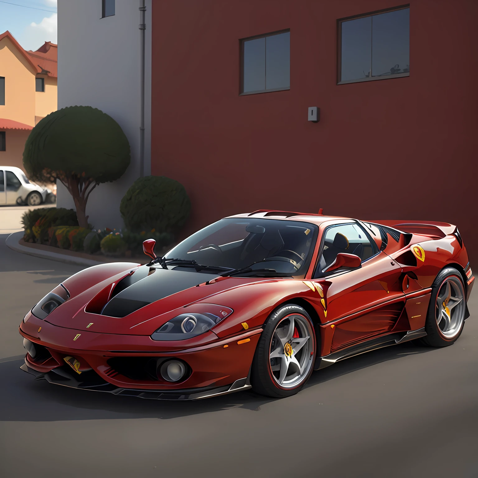 (FERRARI F 50 ),Rodas (pretas),(FULLl View) ,Cores 64 k, ( VERMELHO FERRARI )),4D ,rota 66