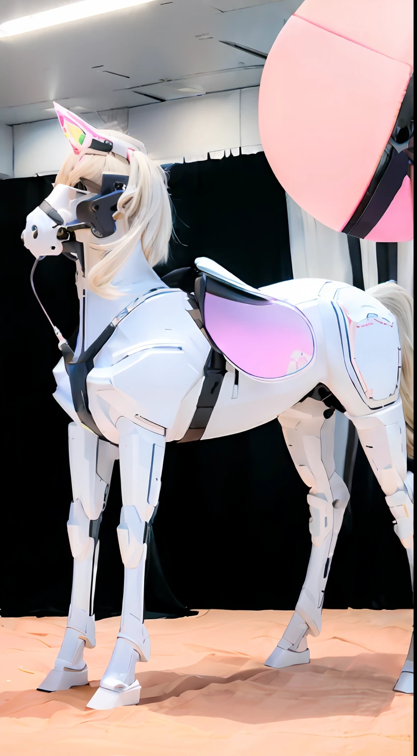 A female centaur,She is famous in the multiverse,She is both a female centaur, half human, half horse, half horse,It is also a female Yingzhao。She blends both images,The first is the head of a horse/neck/Shoulder these parts,After feminization,The upper body transforms into a beautiful female human,Female, half-centaur, half-human, half-horse, half-human,The second is the waist of the horse/hason/gluteal/Legs feminine,Female half-horse with beautiful woman's,Chimer,It's like a female human wearing a half-horse-like costume and making a seamless chimera,This chimerization is based on powerful futuristic technology。The ultra-wide-angle lens captures the image of her sleek and ethereal wings charging and leaping on the ionosphere。Her front half is distinctly feminine,Tall sexy body,Has K cup teardrop-shaped giant tit chest,It has a small man's waist butterfly spanning long legs,The half-horse part of the hind body,Embedded interface in the front half of the body hip position。The horse-shaped, half-horse torso form of her back body is completely female and humanized。A sexy bent dog-style shaped ribcage embedded in the lower back position of the beautiful woman's body from the upper end of the sternum/lower back/Ventral transverse。Then there are the sexy beauty's upright hips,Her entire body has been completely feminized,Including the half-horse part。Mechanized armor covers the legs with knee-shaped anti-joints and feet,And these parts are highly anthropomorphic,This makes her legs graceful and slender,Her four horse legs exploded in length proportions and was slender and toned,Under the legs are skinny white feet dressed in Skyscraper Heels,Use Midjourney's advanced stroke tools and color palettes, as well as texture packs, model packs, and texture tools,Concentration,Femaleize all parts of her original equine physiologic appearance,And give these parts an ergonomic appearance,Fine treatment of the thoracic and abdominal cavity of the posterior body,As well as hips and