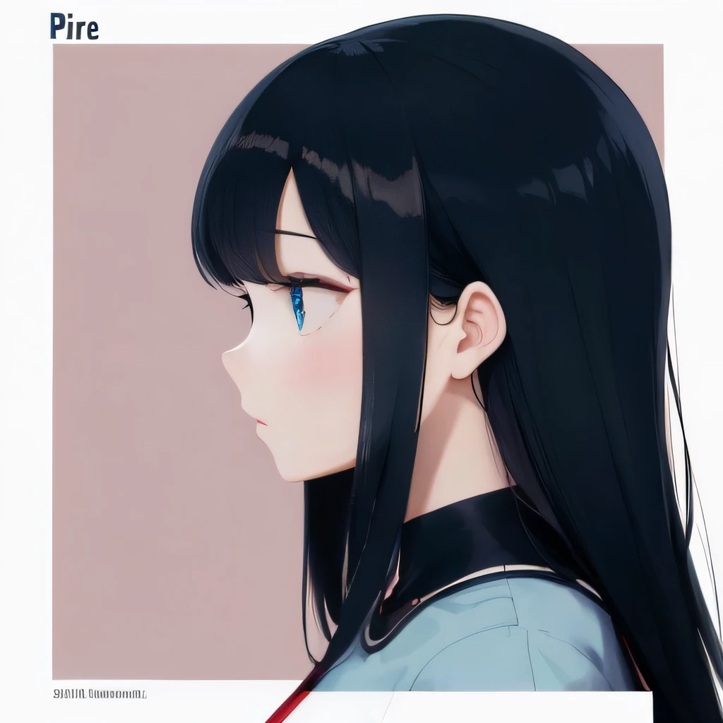 profile girl with Long black hair