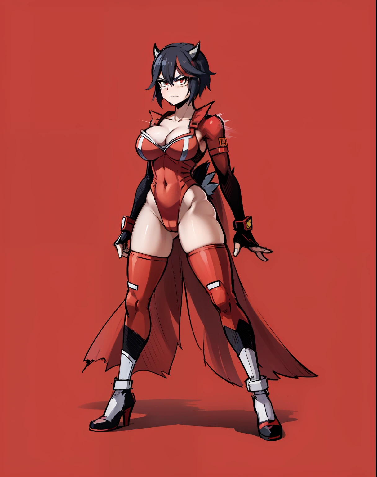 My Hero Academia Style, Matoi Ryuko, Kill La Kill, Uzaki Hitomi, Killing Bites, Anime Girl, Female, Wide Thighs, Wide Hips, Large Breast, Hero Costume, Full Body Suit, Face Covering, Mask, Eye Covering , Eye mask, Badger ears, Badger Tail, Badger,