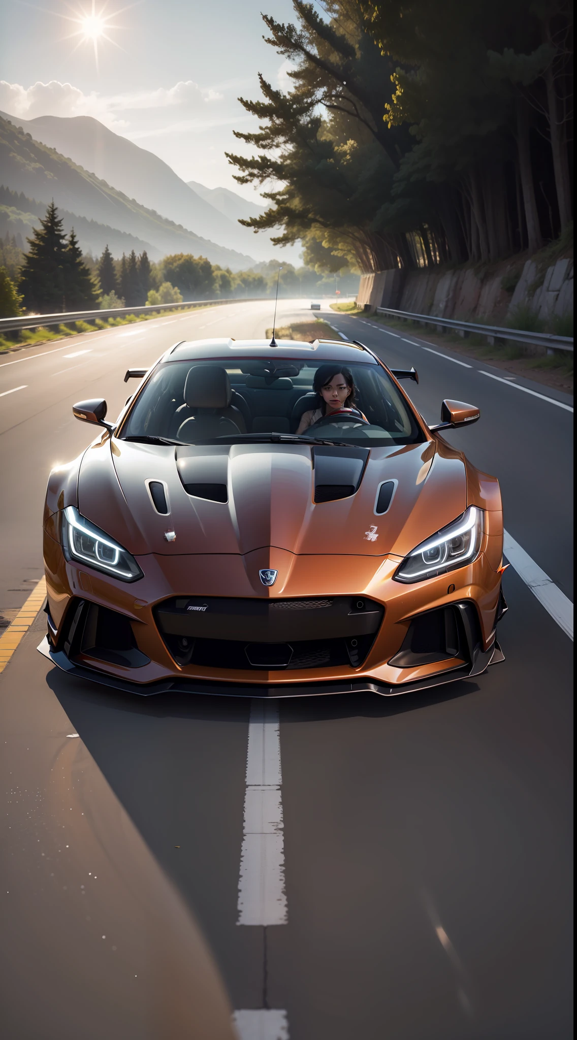 In this captivating pose, the iconic Gran Turismo car stands tall, showcasing its alluring side profile against a scenic backdrop. The car's aerodynamic curves and sporty lines create a mesmerizing sight, capturing the essence of speed and precision.
Positioned gracefully in a picturesque location, the Gran Turismo car harmonizes beautifully with the natural surroundings. The sun casts a warm glow on its polished surface, accentuating every curve and contour.
With one side facing the breathtaking landscape, the car seems to embrace the beauty of nature, as if in admiration of its own artful design. It becomes a seamless part of the scenery, a masterpiece among the wonders of the world.
The car's wheels, adorned with stylish rims, add a touch of elegance and performance to the scene. They blend seamlessly with the car's form, symbolizing the seamless fusion of engineering and artistry.
In this pose, the Gran Turismo car is a symbol of automotive excellence and sophistication. It represents the pinnacle of driving pleasure, inviting the viewer to imagine the thrill of being behind the wheel.
As the wind gently caresses the car's surface, it becomes a symbol of freedom and adventure. It calls upon the driver to explore new horizons, to seek out new roads, and to embrace the joy of the open road.
This moment immortalizes the Gran Turismo car in perfect harmony with nature, where man-made engineering meets the wonders of the world. It captures the essence of automotive artistry and the allure of high-performance motoring.
As the photographer captures this mesmerizing pose, the Gran Turismo car stands as a testament to the pursuit of automotive excellence and the spirit of adventure. It becomes a timeless image, etched in the hearts of car enthusiasts and dreamers alike, forever inspiring the desire to embark on a journey of excitement and discovery.