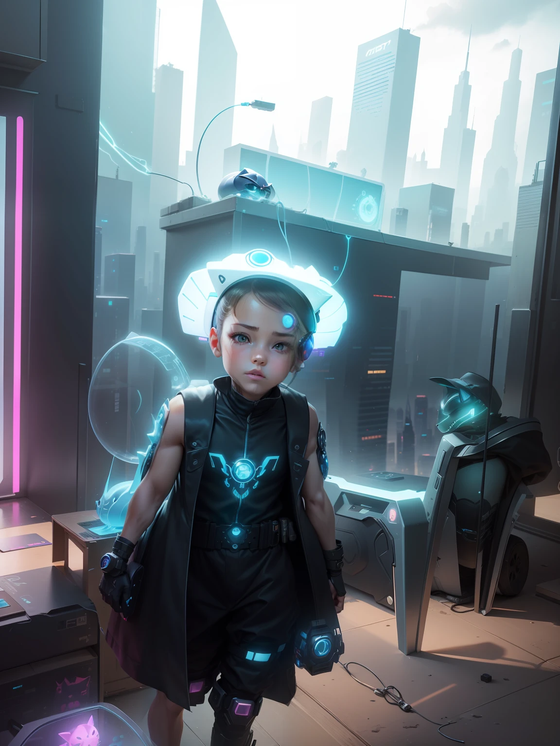 IMG_1674808073695.jpg .cyberpunks, smart glas,with hat, with cat,cartoon,city, --v4 realistic fantasy cartoon landscape scifi animal  glals baby realistic-fac