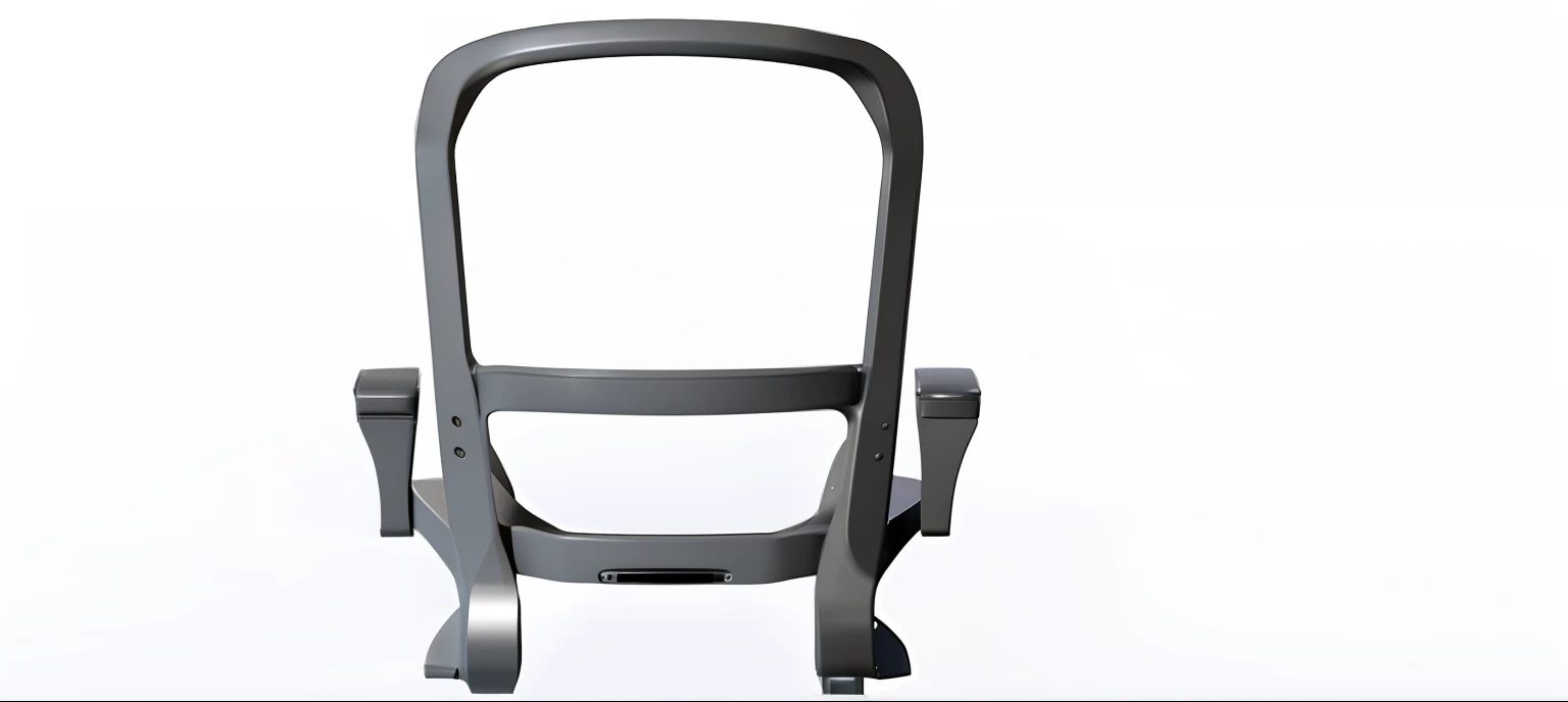 Close-up of chair with seat and armrests, The face covers half the frame, front orthographic, up front view, facing front, modeled in 3 d, frontage, Head and upper body in the frame, 3d product, frontage, views front side and rear, plastic, Front, Frontal view, Front view, aerodynamic frame
