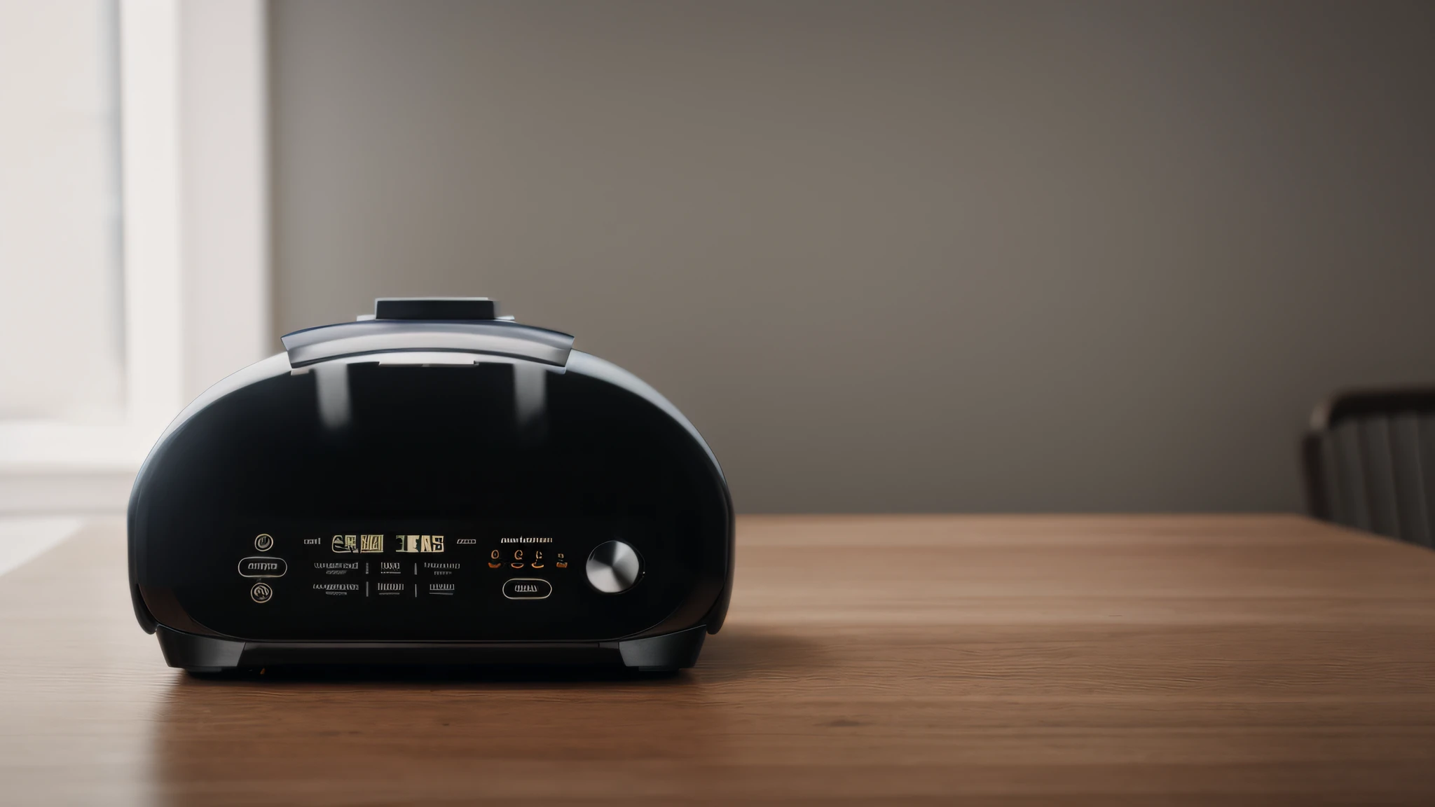 Extremely real photo of air fryer on tabletop（film photo）