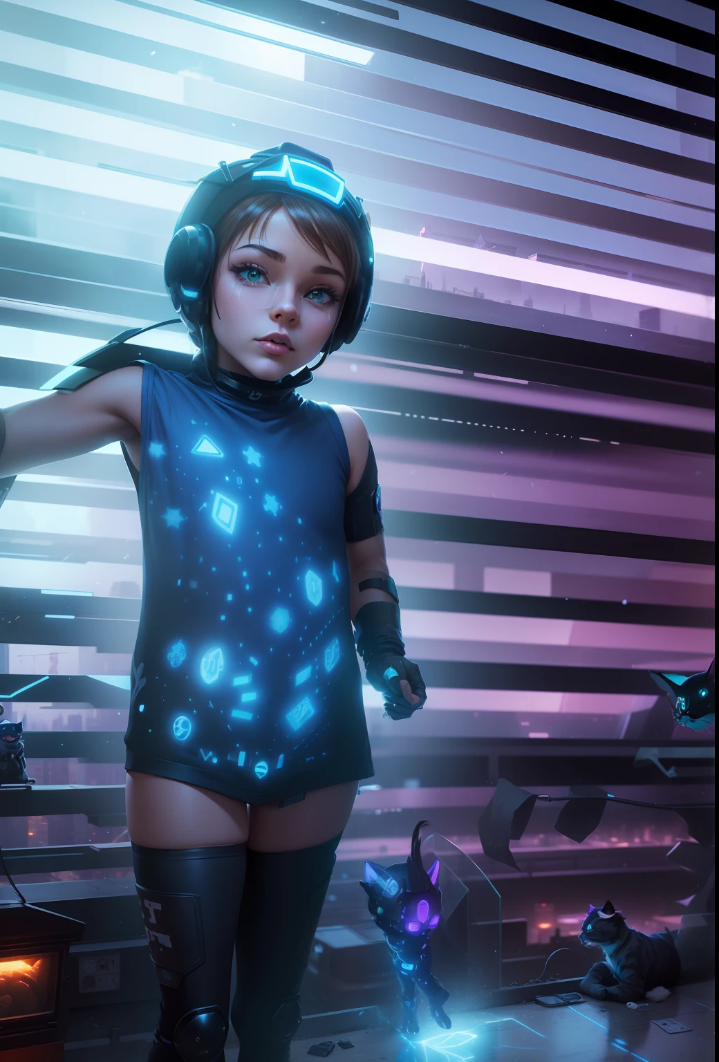 IMG_1674808073695.jpg .cyberpunks, smart glas,with hat, with cat,cartoon,city, --v4 realistic fantasy cartoon landscape scifi animal cut glals