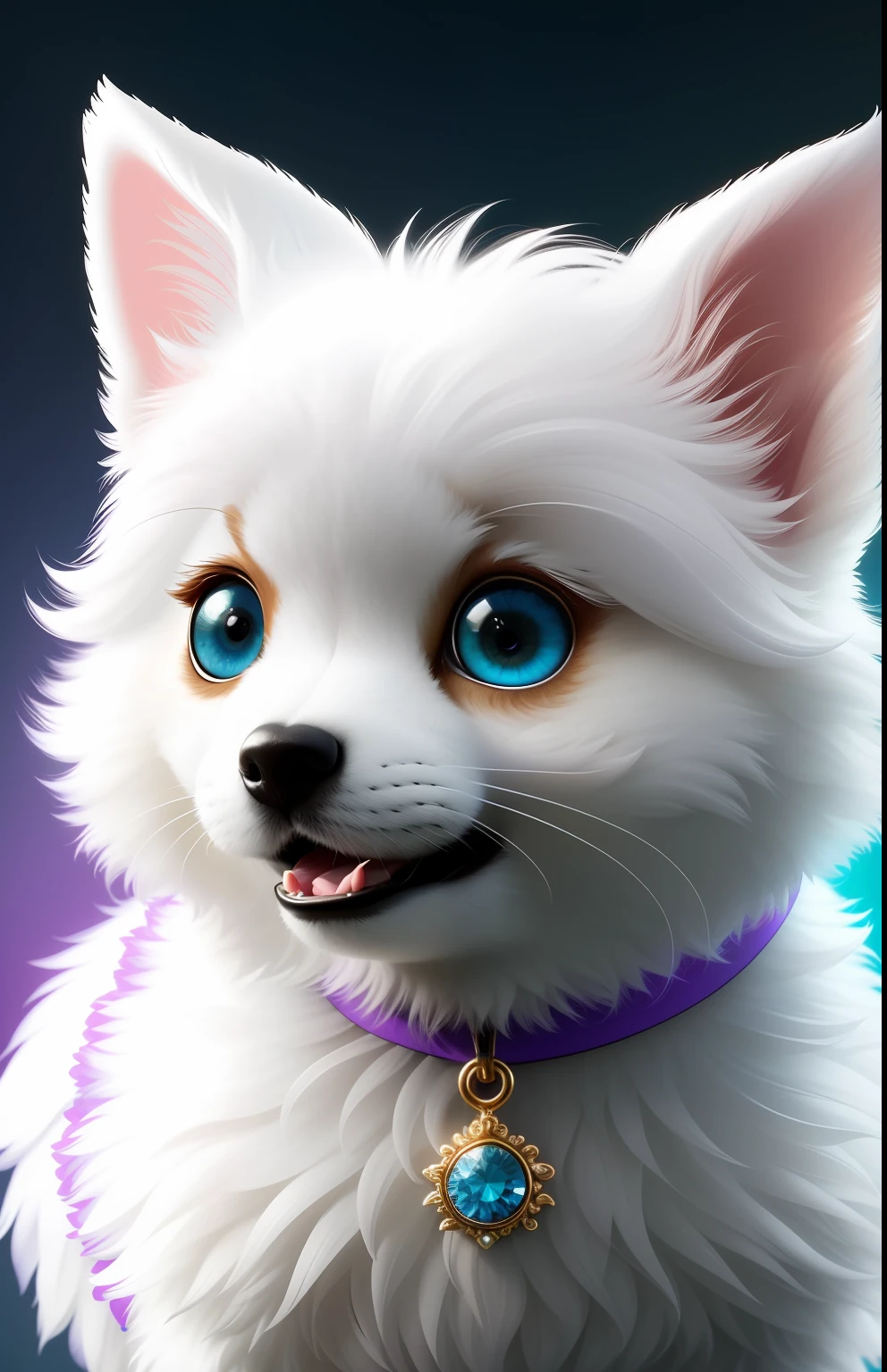(tmasterpiece), (Need), (super-fine), (full bodyesbian:1.2), Super cute puppy, Baby, Pixar, It's a big eye-catcher, fluffly, ssmile, Delicate and delicate, Fairytales, Incredibly high detail, pixar-style, bright color palette, natural soft light, Simple background in solid color, Octane rendering, Trends on Artstation, opulent, ultra-wide-angle, 8k, k hd, realisticlying