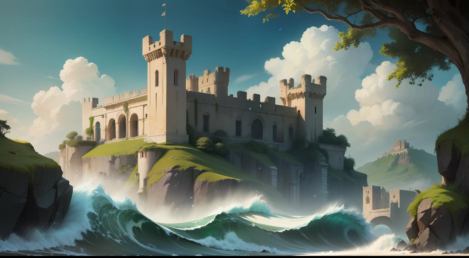 Beside a pumice isle in Baiae's bay,
And saw in sleep old palaces and towers
Quivering within the wave's intenser day,
All overgrown with azure moss and flowers