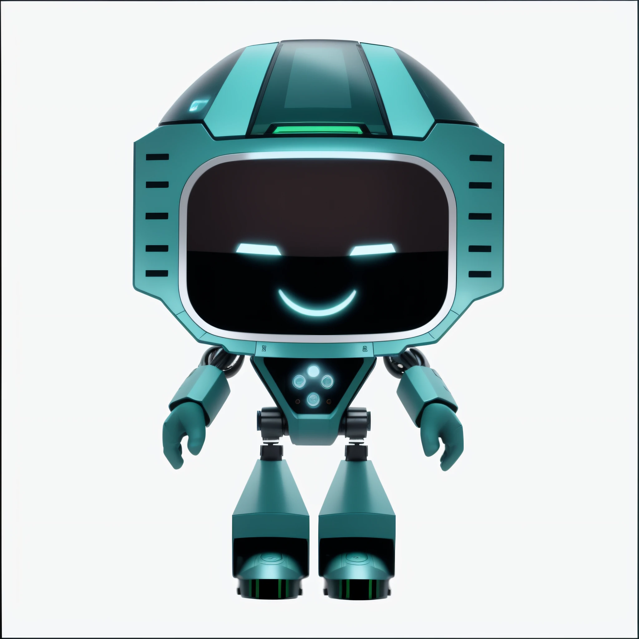 Foto RAW, 3D robot with bright eyes and bright arms, a green light on the head, cute robot, cute elaborate epic robot, detalhado, 8K分辨率, belo design de personagem, small robot 3d, cg arte de alta qualidade, altamente detalhado, profundidade de campo, natural lightting, Rigid focus, ray-traced, 8k uhd, dslr, soft-lighting, alta qualidade, grain of film, Fujifilm XT3