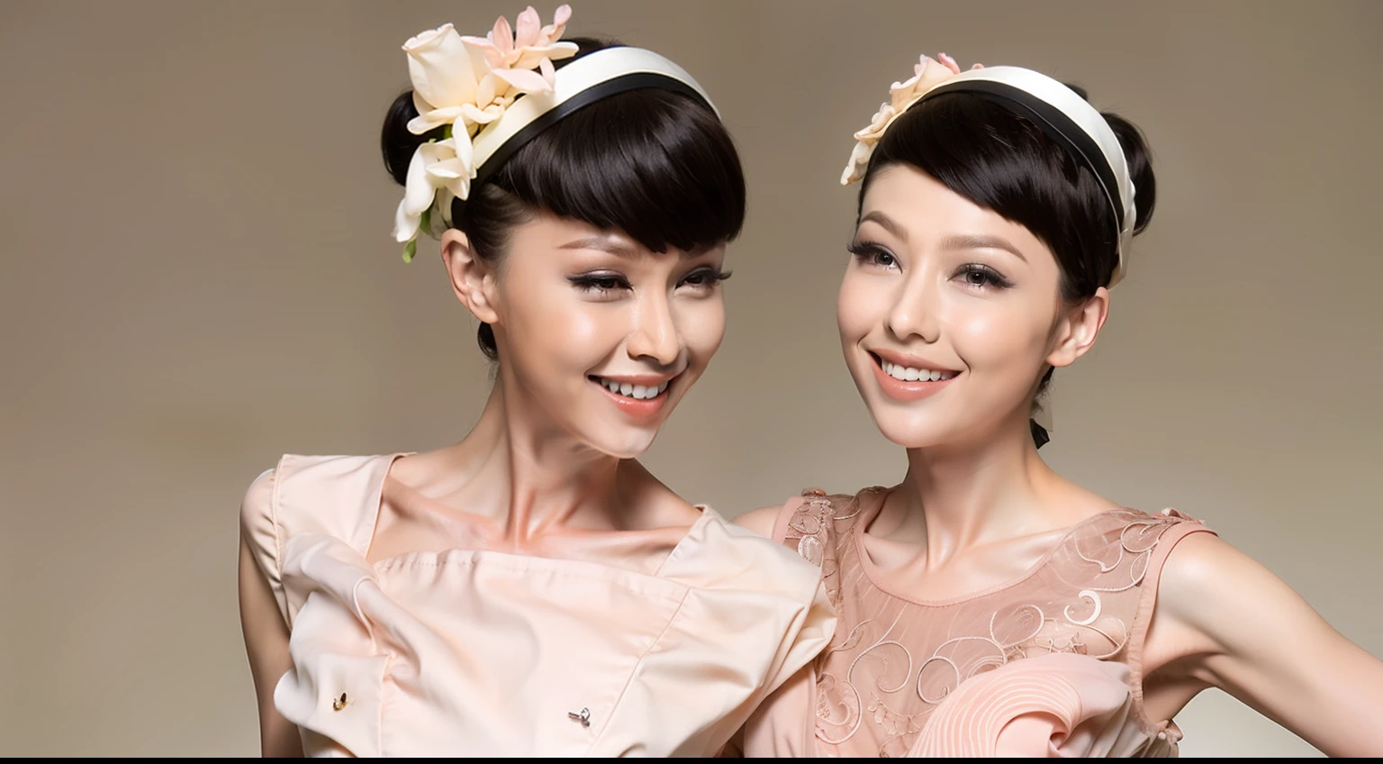 Fashion model 20 years old [[[[closeup cleavage]]]], [[[[boobgasm]]]], [[[[coll]]]], [[[[bshoulders]]]], perfect  eyes, Perfect iris，Perfect lips，perfect teeth，Perfect skin，with fair skin，Soft front light，hdr，Movie girl，underdressing，Sex is happening，The expression is excited，having fun，big laughter，Expression satisfaction，The background is indoors，Beds（pastel colour：1.2）