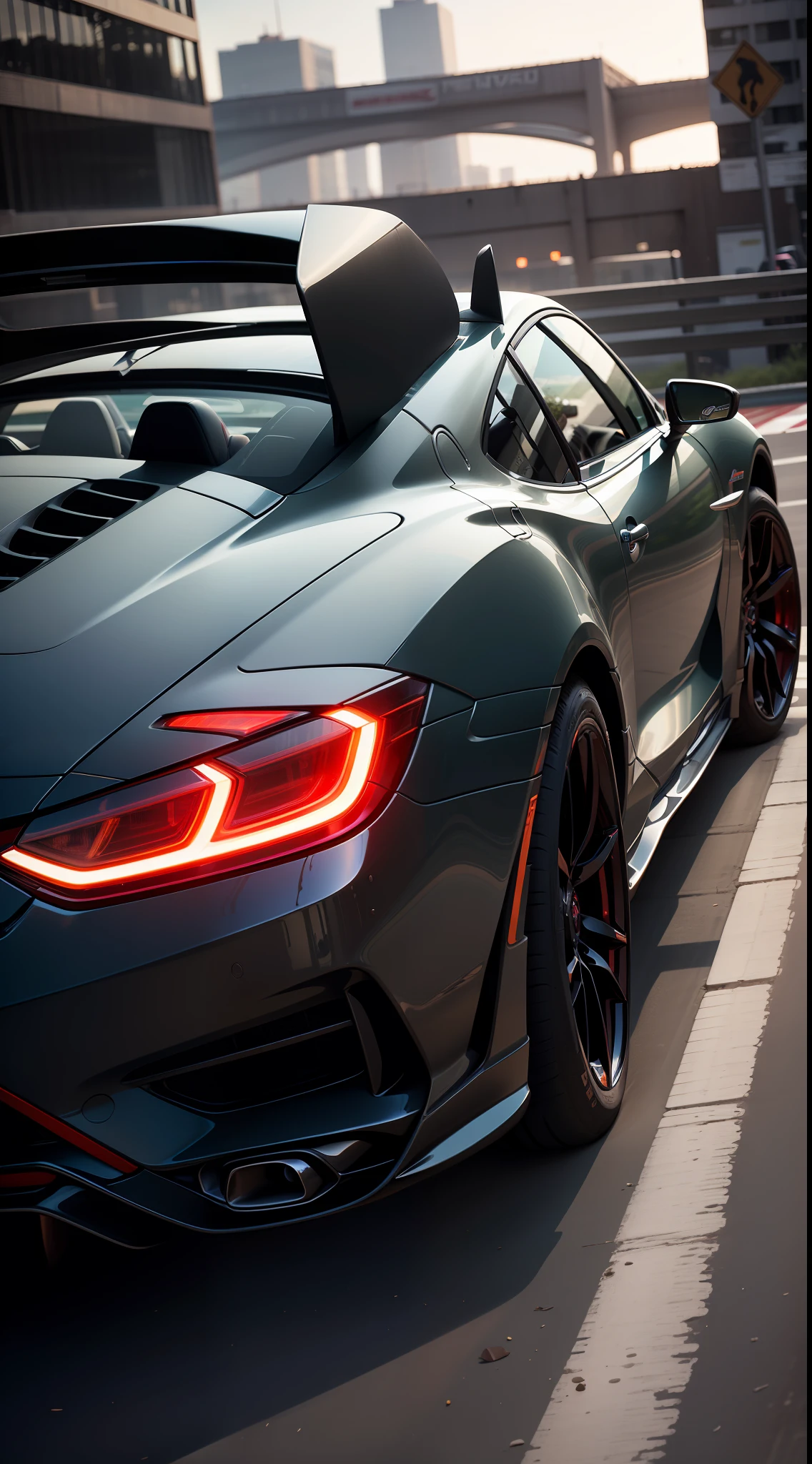 In this captivating pose, the Gran Turismo car takes center stage, its striking rear view capturing attention and admiration. The car's sleek and aerodynamic design is on full display, highlighting its sporty and elegant allure.
From the back, the Gran Turismo car showcases its commanding presence. The muscular rear fenders and dual exhausts exude a sense of power and performance, hinting at the incredible capabilities that lie beneath the surface.
The taillights, crafted with precision, add a touch of sophistication to the rear view. Their intricate design complements the overall aesthetics, showcasing the meticulous attention to detail that went into creating this automotive masterpiece.
As the car stands tall, the cityscape serves as the backdrop, emphasizing the perfect blend of style and performance that the Gran Turismo car represents. The surrounding lights cast a warm glow on the polished surface, adding to its allure.
In this pose, the Gran Turismo car becomes a symbol of automotive excellence and artistry, captivating onlookers from every angle. It embodies the spirit of high-performance motoring and the joy of driving a masterpiece on wheels.
As the photographer captures this mesmerizing scene, the Gran Turismo car stands as a testament to the pursuit of automotive perfection and the thrill of the journey. It becomes a timeless image, etched in the hearts of car enthusiasts and admirers, forever inspiring the desire to embrace the open road and the exhilaration of driving a true automotive marvel.
