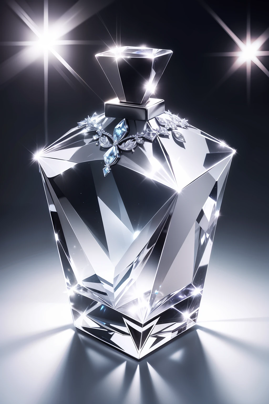 Crystal diamond perfume bottle，diamond，crystal，Light，luxury goods