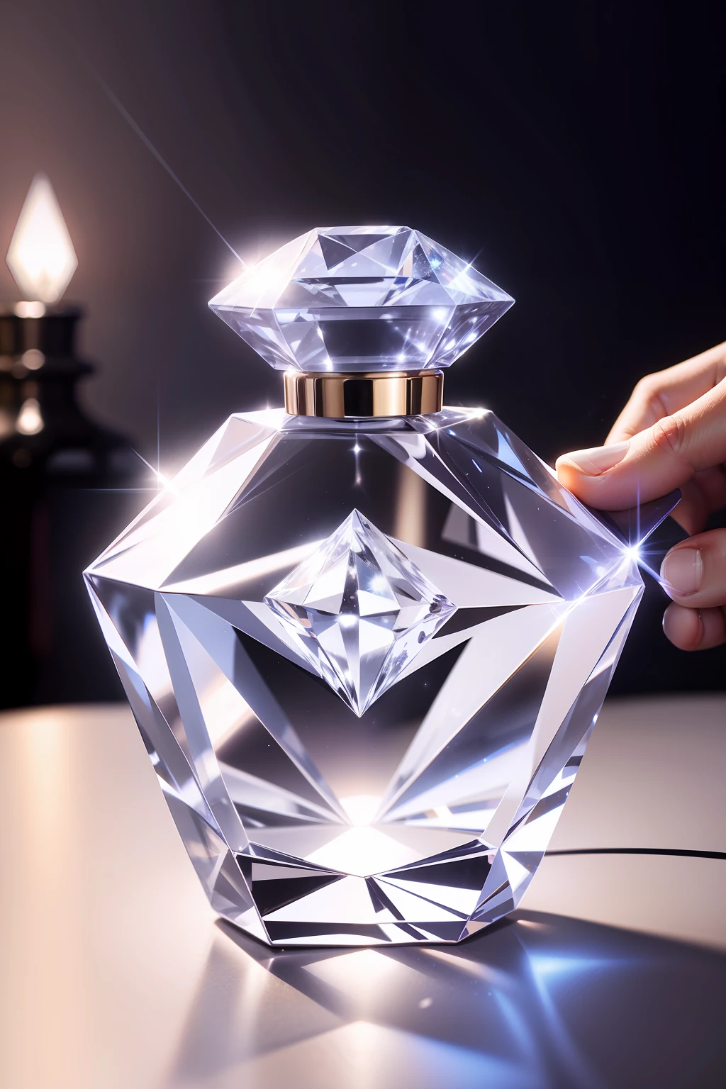Diamond shaped perfume bottle,diamond,Light luxury