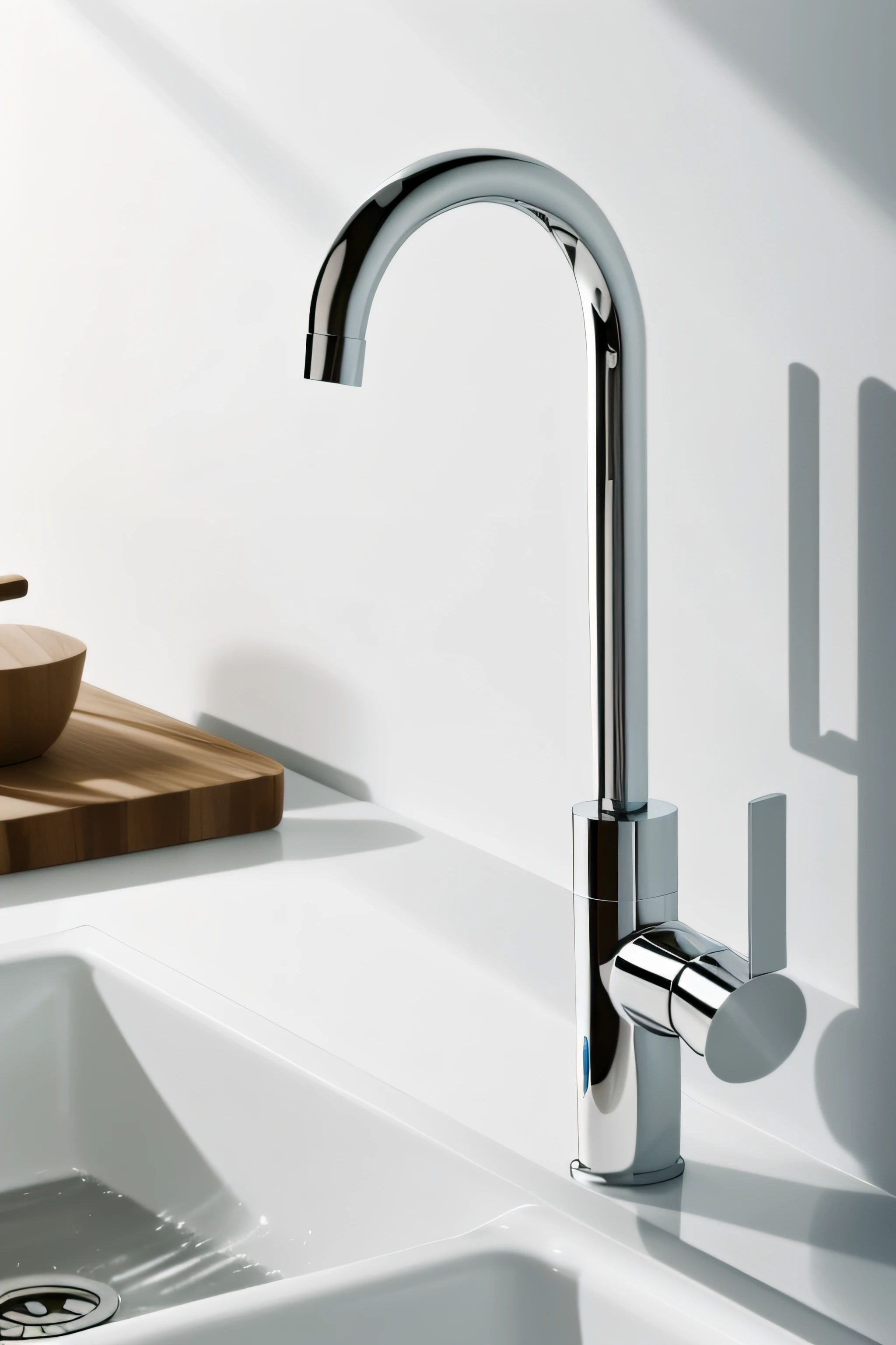 Kitchen faucets are realistic and minimalist