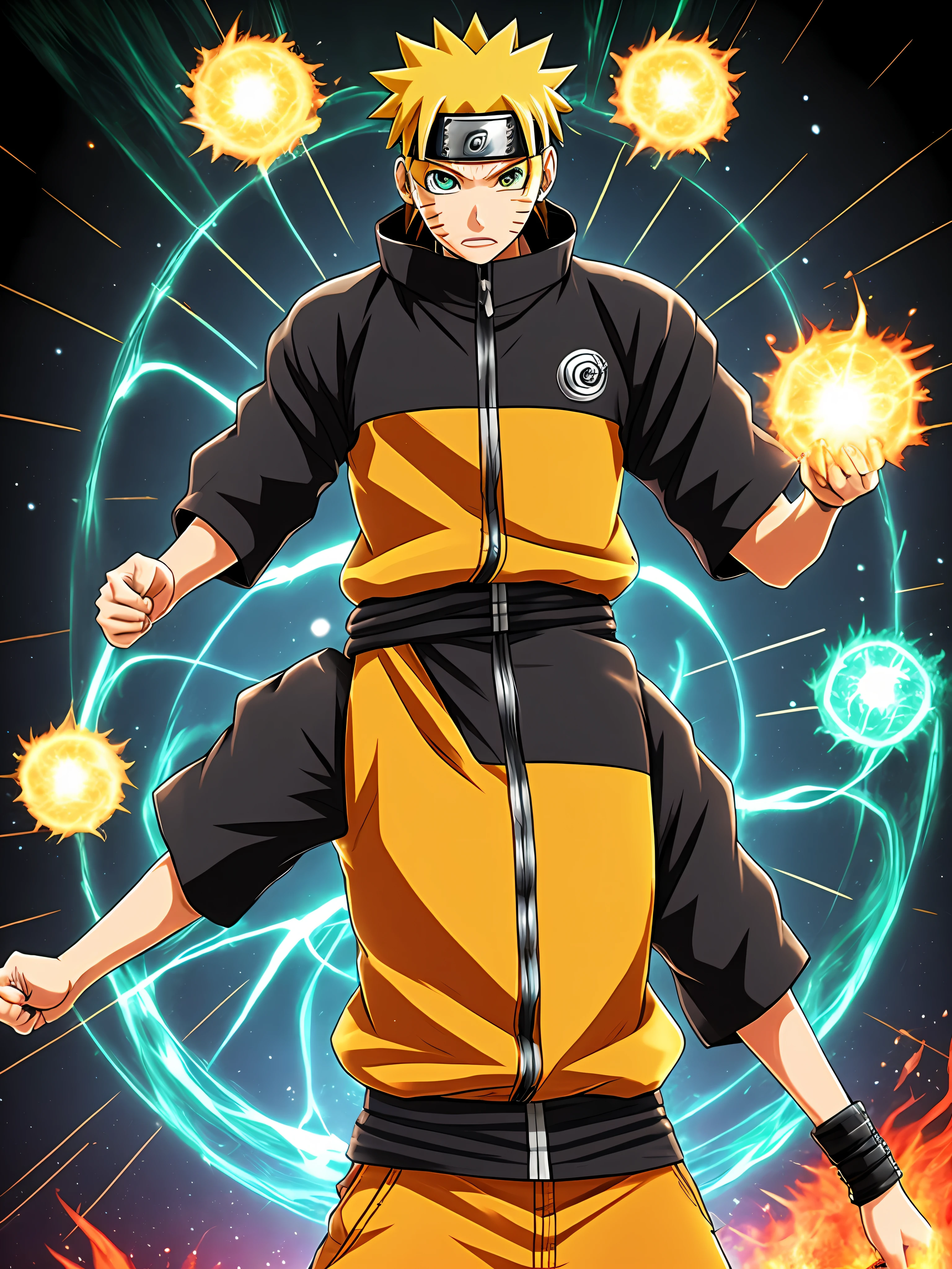 naruto battleing chakra nuclear fission vivid realisitic fine scary strong con