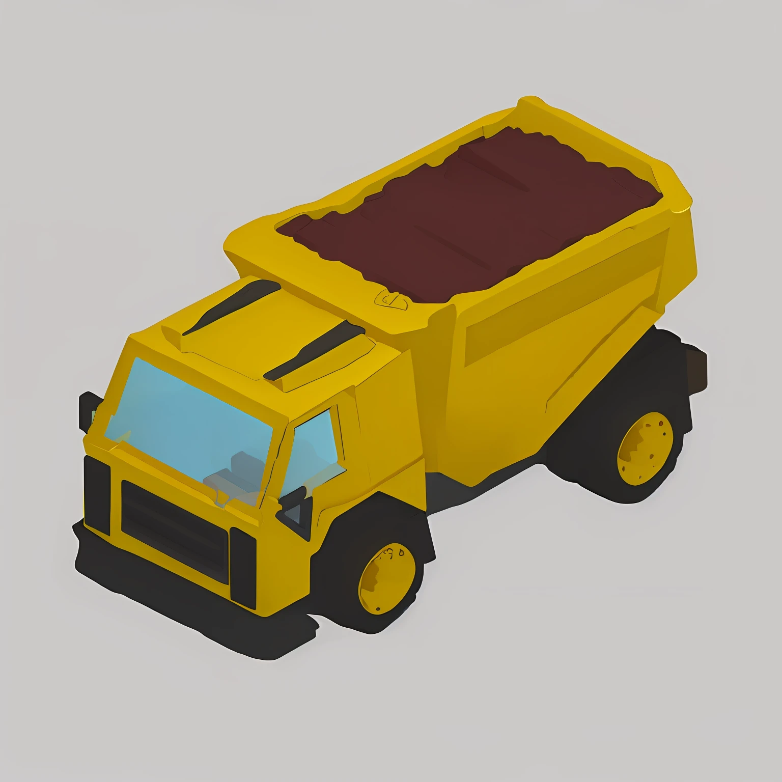 There was a lot of sand behind the Alfield truck, isometric game asset, game assets, trucks, prerendered isometric graphics, low quality 3d model, low - poly 3 d model, 3 d icon for mobile game, 3d asset, vehicle illustration, game icon asset, depicted as a 3 d render, isometric 3d render
