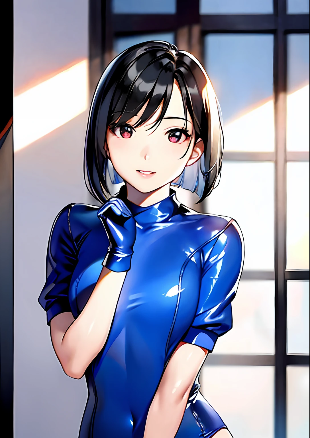 photore (Shiny skin:1.2), (Oil skin:1.1), (RAW photo:1.2), (Photorealistic:1.4), (Kpop idol), (Shiny skin:1.2), (cheer leader), (Bob cut), Jumps