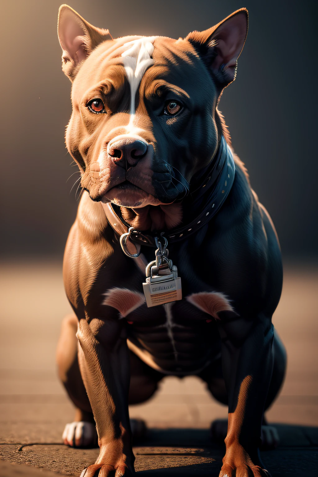 pitbull very detailed 8k muscle dog
