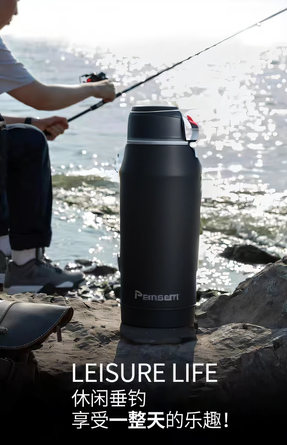 Handle outdoor high-capacity thermos cup