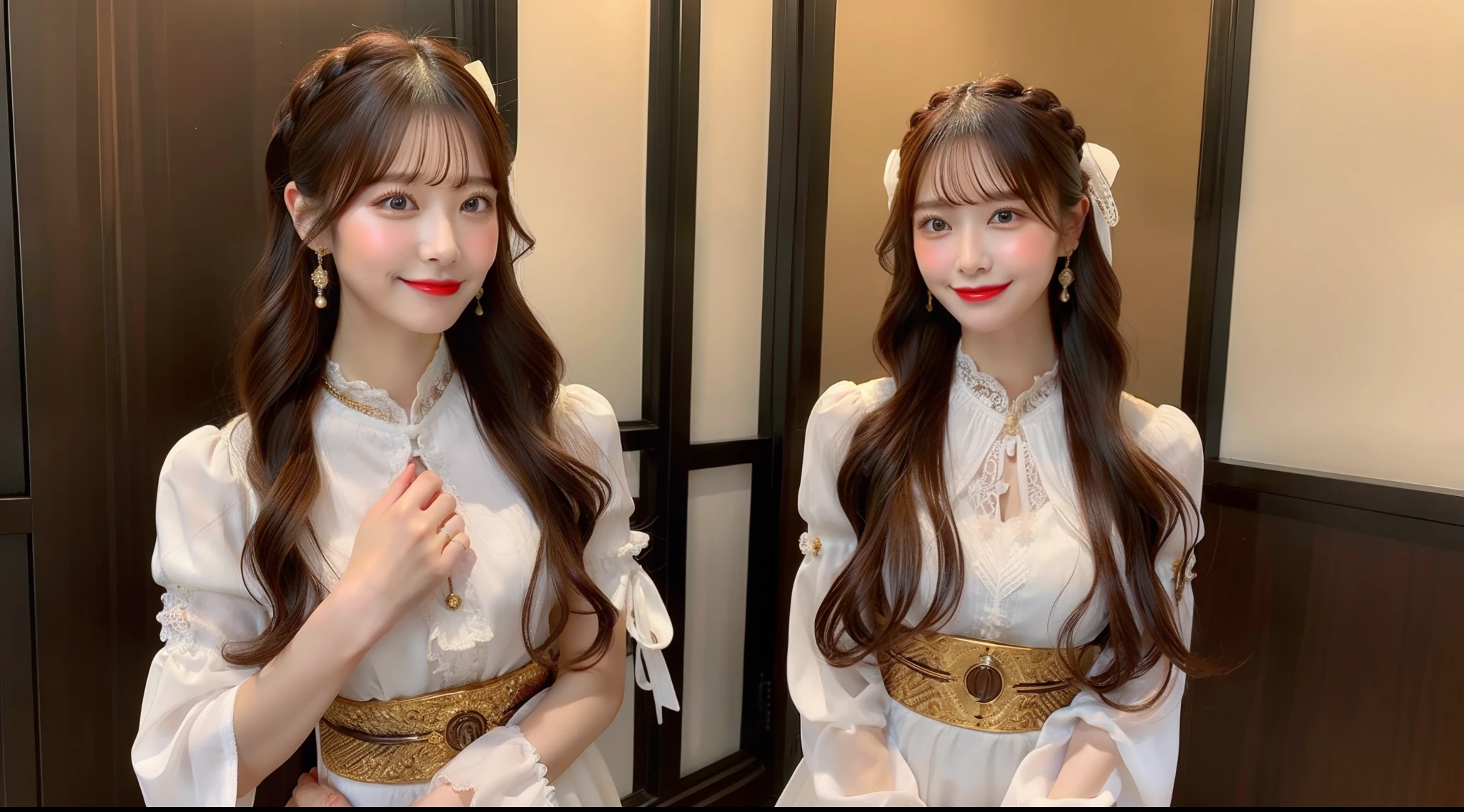 In the luxurious air、Hostess in Western-style dress