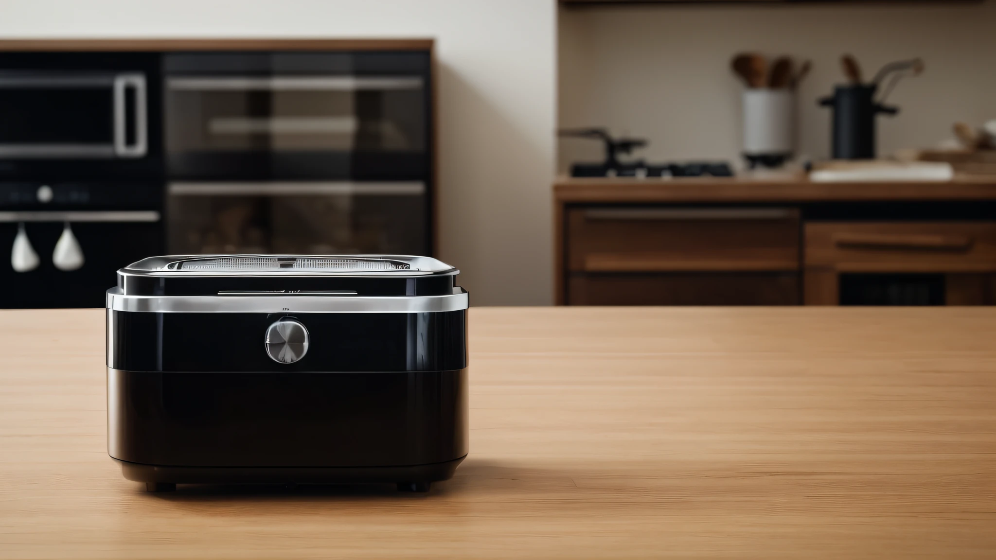 Extremely realistic photo of air fryer on tabletop（film photo）