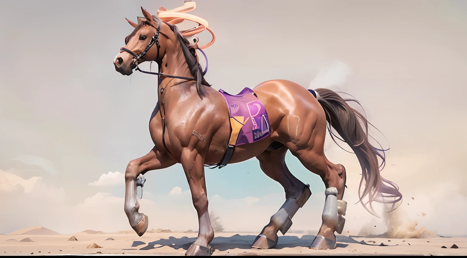 A female centaur,She is famous in the multiverse,She is both a female centaur, half human, half horse, half horse,It is also a female Yingzhao。She blends both images,The first is the head of a horse/neck/Shoulder these parts,After feminization,The upper body transforms into a beautiful female human,Female, half-centaur, half-human, half-horse, half-human,The second is the waist of the horse/hason/gluteal/Legs feminine,Female half-horse with beautiful woman's,Chimer,It's like a female human wearing a half-horse-like costume and making a seamless chimera,This chimerization is based on powerful futuristic technology。The ultra-wide-angle lens captures the image of her sleek and ethereal wings charging and leaping on the ionosphere。Her front half is distinctly feminine,Tall sexy body,Has K cup teardrop-shaped giant tit chest,It has a small man's waist butterfly spanning long legs,The half-horse part of the hind body,Embedded interface in the front half of the body hip position。The horse-shaped, half-horse torso form of her back body is completely female and humanized。A sexy bent dog-style shaped ribcage embedded in the lower back position of the beautiful woman's body from the upper end of the sternum/lower back/Ventral transverse。Then there are the sexy beauty's upright hips,Her entire body has been completely feminized,Including the half-horse part。Mechanized armor covers the legs with knee-shaped anti-joints and feet,And these parts are highly anthropomorphic,This makes her legs graceful and slender,Her four horse legs exploded in length proportions and was slender and toned,Under the legs are skinny white feet dressed in Skyscraper Heels,Use Midjourney's advanced stroke tools and color palettes, as well as texture packs, model packs, and texture tools,Concentration,Femaleize all parts of her original equine physiologic appearance,And give these parts an ergonomic appearance,Fine treatment of the thoracic and abdominal cavity of the posterior body,As well as hips and