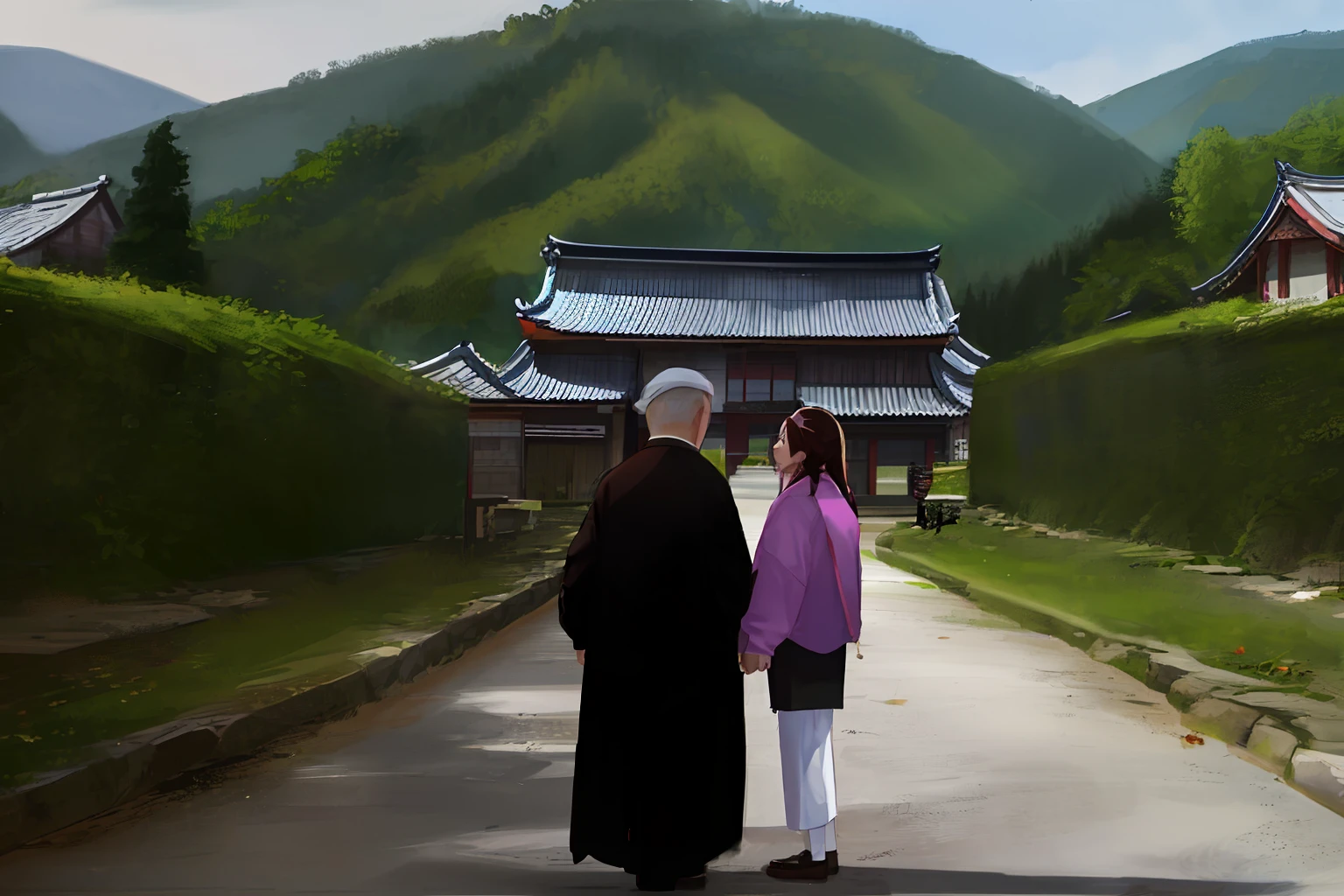 In a small village,An elderly couple surnamed Kim lived。