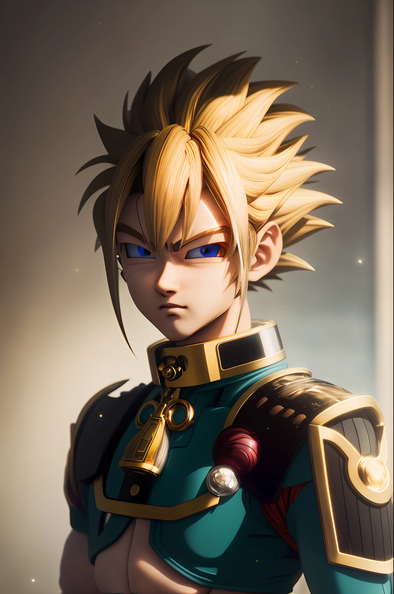 (highest quality, masterpiece, 4k, finely detailed, detailed eyes, detailed face, intricate details)), ((solo)), male focus, 1boy, Android //oc// artificial mechanically made human, (Dragonball Z)