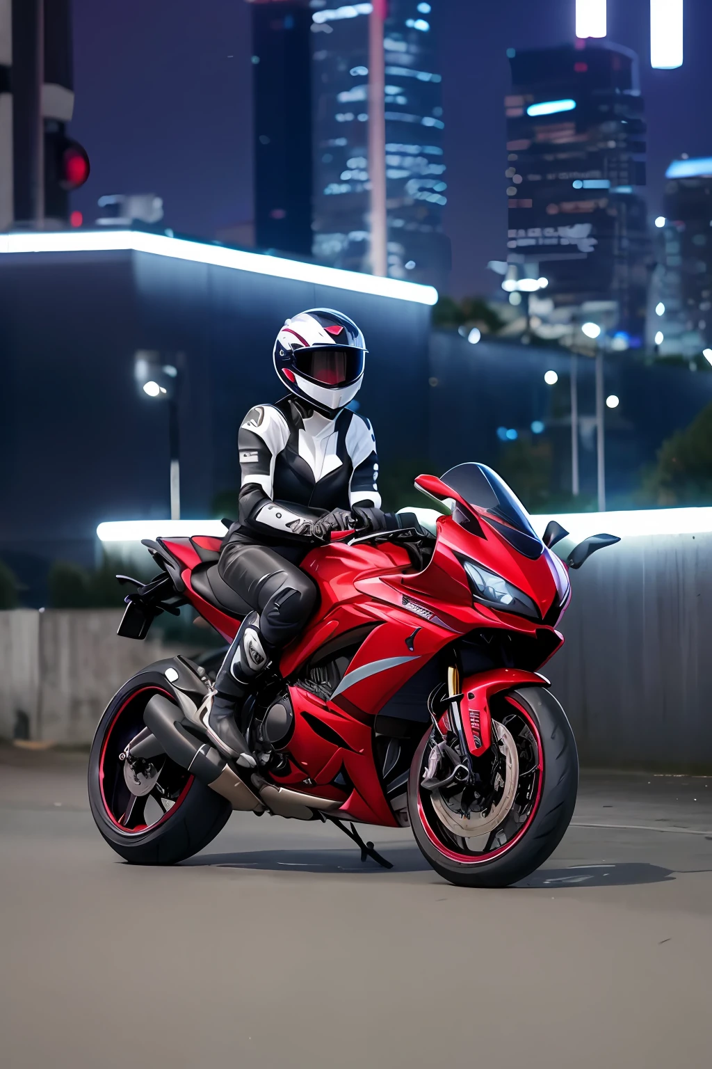 There was a motorcyclist wearing a helmet, riding a motorcycle, sitting on cyberpunk motorbike, motorcycle, motorbiker, Fully robotic!! cat woman, sitting on the motorcycle, riding motorcycles, girl wearing robotic suit, riding a futuristic motorcycle, R6, female furry mini cute style, e - girl, E-Girl, Great masterpiece, Lolita prostitute,quadratic element