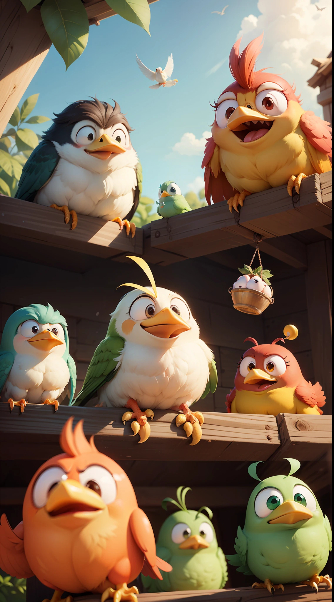 In the hilarious world of the Angry Birds cartoon, Red, the hot-headed and cynical leader of the flock, finds himself in a series of comedic misadventures with his fellow feathered friends.
From mischievous Chuck, the high-speed bird who can't sit still, to the explosive Bomb, who has a knack for causing chaos, each bird has their unique quirks and personalities that lead to hilarious interactions and antics.
Together, they encounter the sneaky green pigs and their outlandish schemes to steal the birds' precious eggs. From constructing elaborate contraptions to trying their luck as pirates, the pigs' attempts at outsmarting the birds often result in side-splitting laughter.
As the birds strive to protect their eggs and maintain peace on Bird Island, they find themselves in comical predicaments and challenges that test their patience and friendship. From daring rescues to improbable adventures, the cartoon showcases the triumph of teamwork and the power of friendship.
In this animated world, laughter is abundant as the birds and pigs engage in slapstick humor, clever wordplay, and heartwarming moments. The characters' expressive faces and vibrant animations bring the story to life, making it a delightful and entertaining watch for viewers of all ages.
Throughout the series, the birds learn valuable life lessons and grow closer as a flock, forming a strong bond that transcends their differences. The cartoon reminds us that even in the face of adversity, laughter and camaraderie can be the best weapons.
So, get ready for a rollercoaster ride of laughter and joy as you join Red and his friends in their wild and wacky adventures. From one hilarious escapade to another, the Angry Birds cartoon promises to keep you entertained and uplifted, leaving a smile on your face and warmth in your heart.