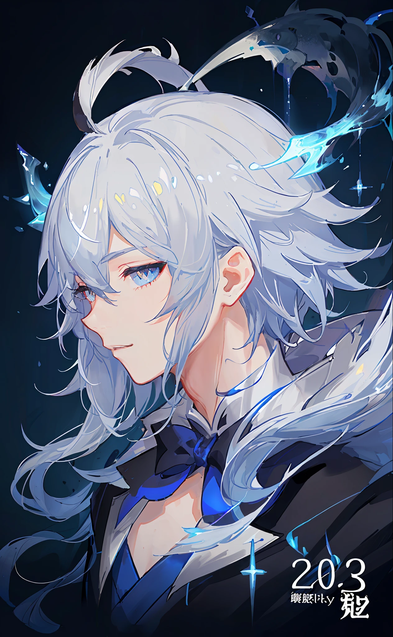 anime girl with blue eyes and white hair in a black outfit, white haired deity, xqc, keqing from genshin impact, handsome guy in demon slayer art, genshin impact character, zhongli from genshin impact, from arknights, from bravely default ii, fate grand order, ayaka genshin impact, nagito komaeda