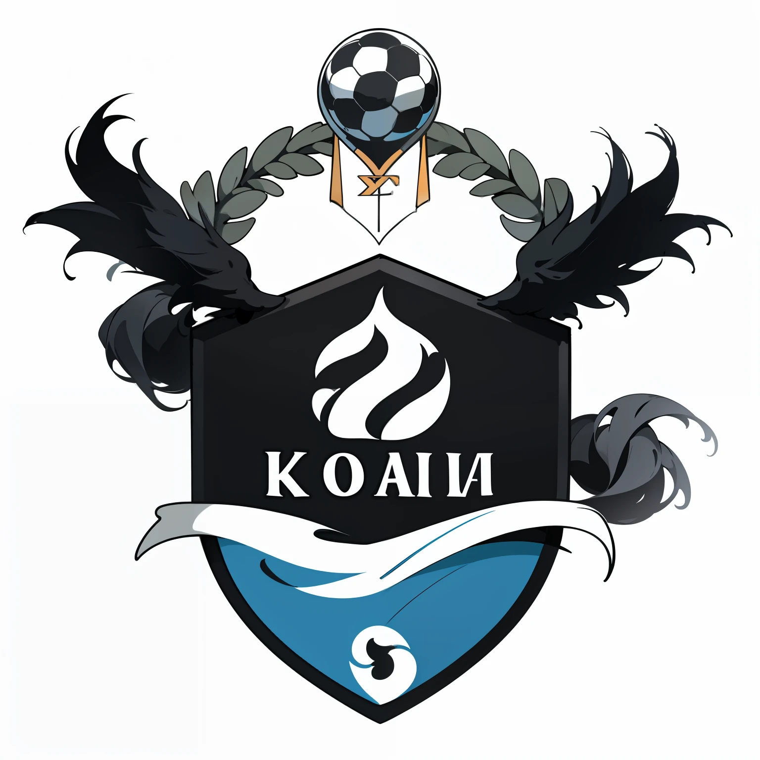 Name: KoAungLay Family Logo: Emblem logo, wordmark Background: White background Design Style: Simple, vector Theme: Soccer, power, unity, winning, success