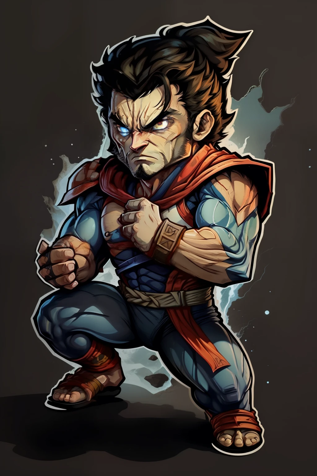 "Imagine um mundo onde os universos de Street Fighter e Marvel se colidem. In the midst of this epic encounter, A new hero emerges, a unique merger between Ryu and Wolverine. This new character possesses Ryu's extraordinary fighting skills and discipline, combined with regenerative force, as garras afiadas e o feroz instinto de batalha de Wolverine. Describe this epic fusion between Ryu and Wolverine. Show me the combined power of these two iconic characters and surprise me with your unique interpretation of this new hybrid hero."
