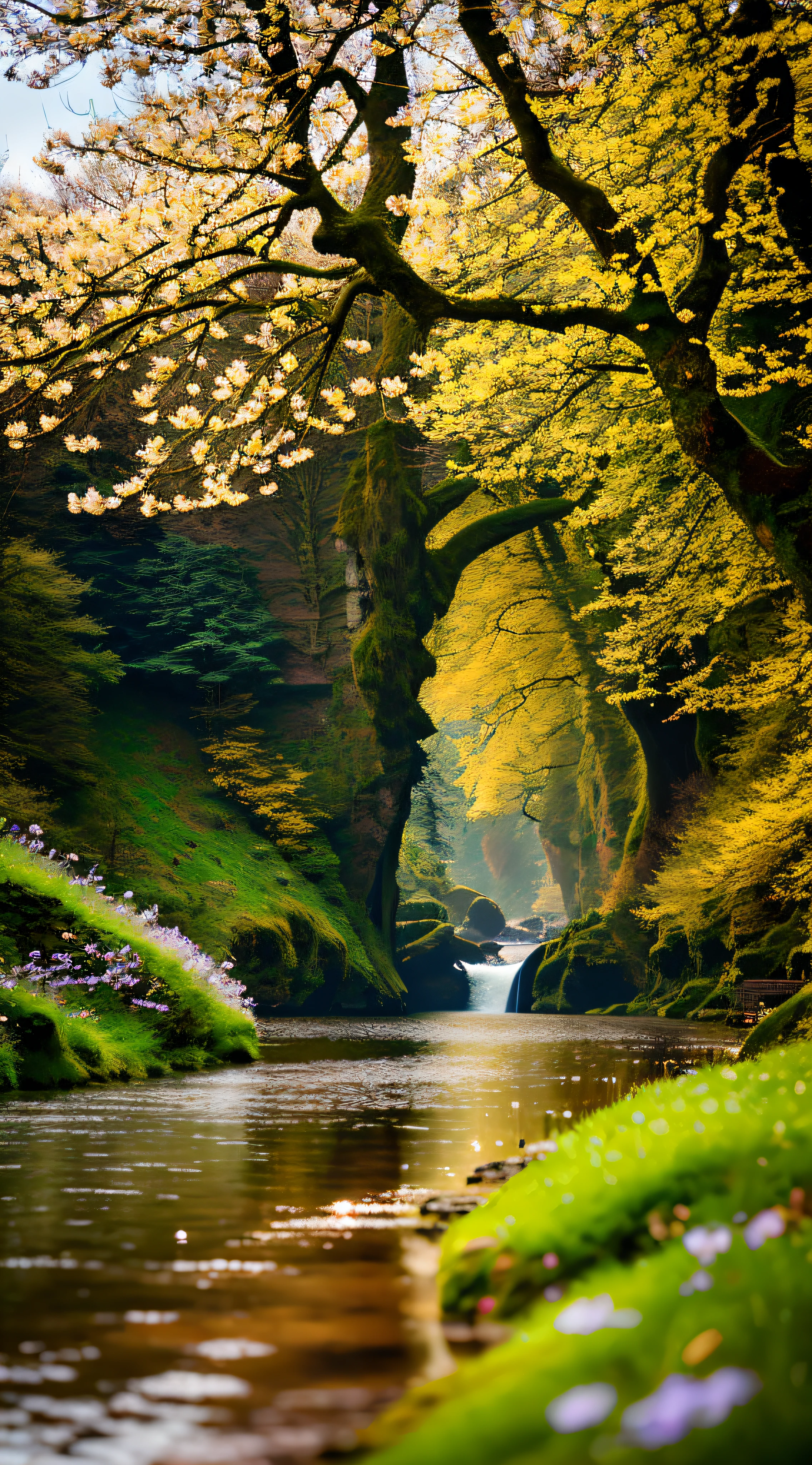 A very detailed photo of Czech nature, Surreal, springtime, Detailed, Intricate, elegant, lithe, Highly detailed, Digital painting, art stations, concept-art, smooth, Sharp focus, illustration