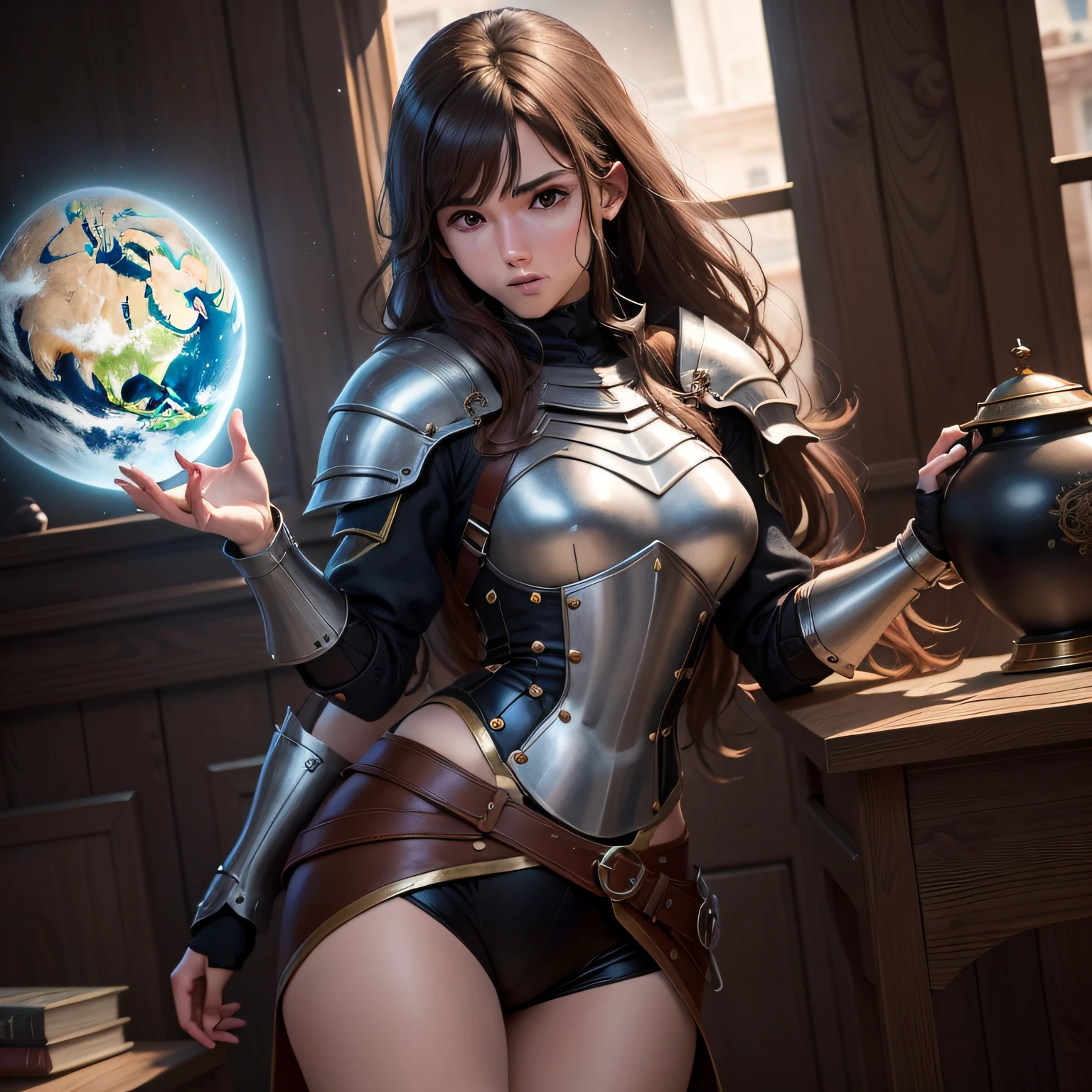 The animations are rich in detail，This is a high-quality 8K masterpiece，20-year-old teenager，Brown hair，Gentleman Knight，Earth element magic