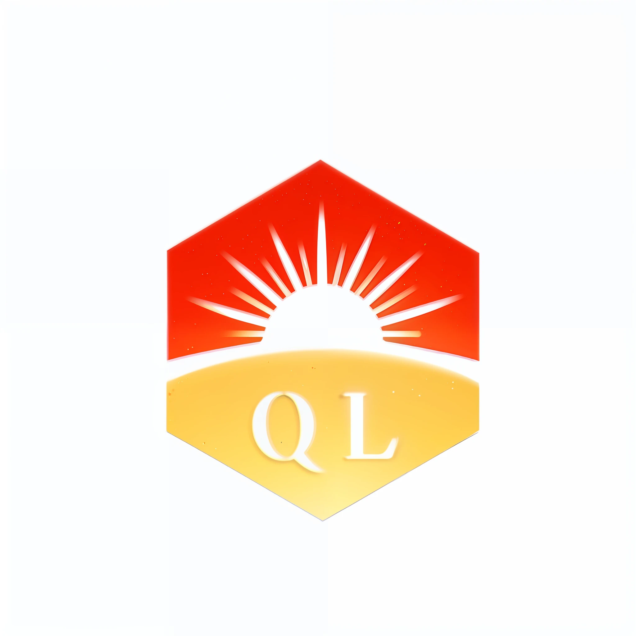 Ultra-high picture quality，4k画质，Red and yellow logo with the letters QL, City-quality lighting, sunrise light, good quality lighting, OSL, inspired by Qu Leilei, Headquarters lighting, single logo, logo, logo, corporate logos, q, Profile picture, Sunset light, high quality lighting, inspired by Lam Qua, image, quantum, Octane lighting, OpenGL, sunllight，Artistic sense