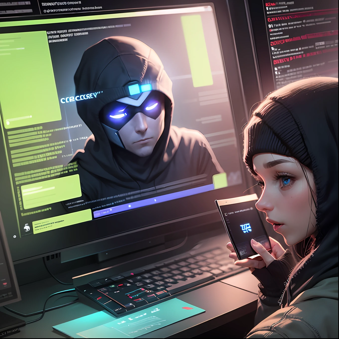 A hacker talking about cybersecurity