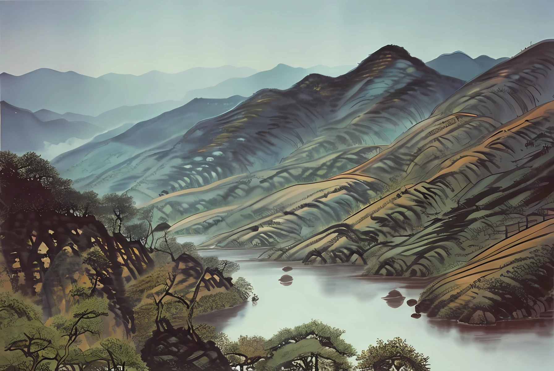 Cai Xukun's,scenecy,naturey,mont