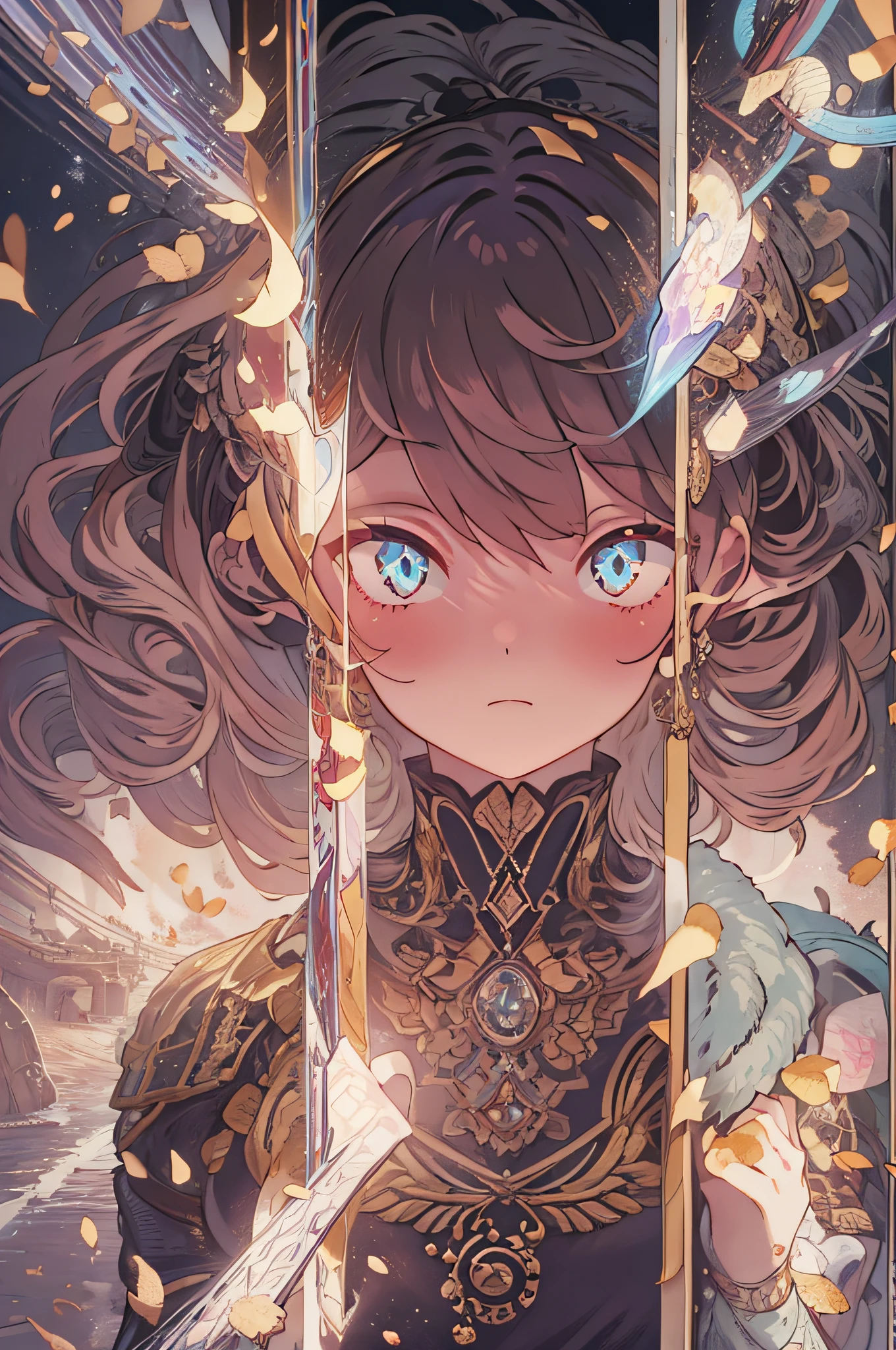 explosion, explosion, explosion, girl, air, air, fall, cut through the sky, {{{masterpiece}}}}, {{intricate details}}}, {beautiful detail background}}, {detail hair}}}}, {sparkling eyes}}}}, {{cinematic lighting}}}, {{sports}}, {{illustration}}, best quality, very fine detail, highest resolution, 8K, jewel eye, super detail, ((Smart Bridge - posture optimization)), volumetric light, Epic light and shadow effects, CG, Miyazaki style