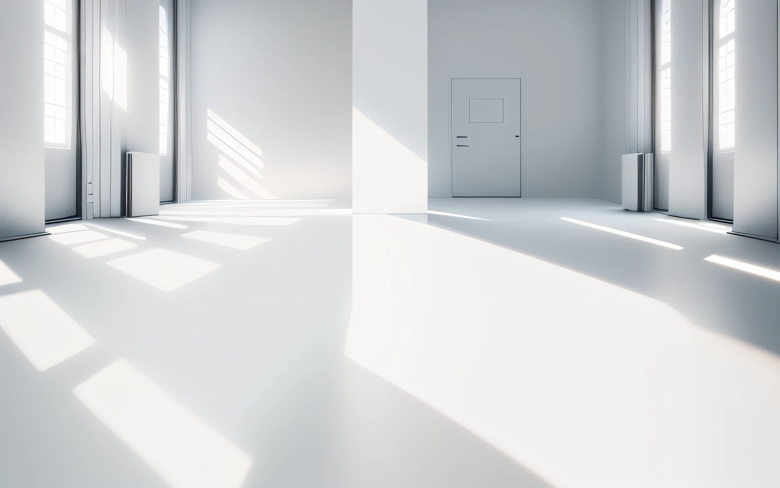 There was a white room,Light comes in through the windows, indoor background, ambient light background, interior background art, basic background, Spaceship corridor background, gray warehouse background, white ambient background, Background(Solid), Plain background, white studio background, futuristic room background, isolated Backdrop, White background with shadow, clean white lab background, Light background, full view blank background