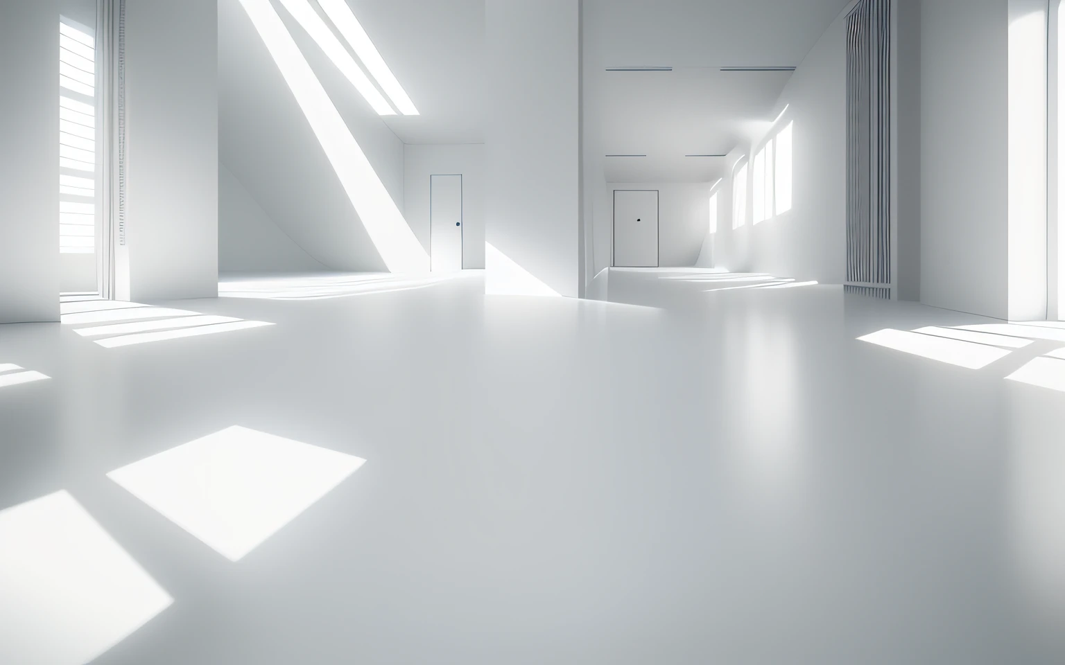 There was a white room,Light comes in through the windows, indoor background, ambient light background, interior background art, basic background, Spaceship corridor background, gray warehouse background, white ambient background, Background(Solid), Plain background, white studio background, futuristic room background, isolated Backdrop, White background with shadow, clean white lab background, Light background, full view blank background