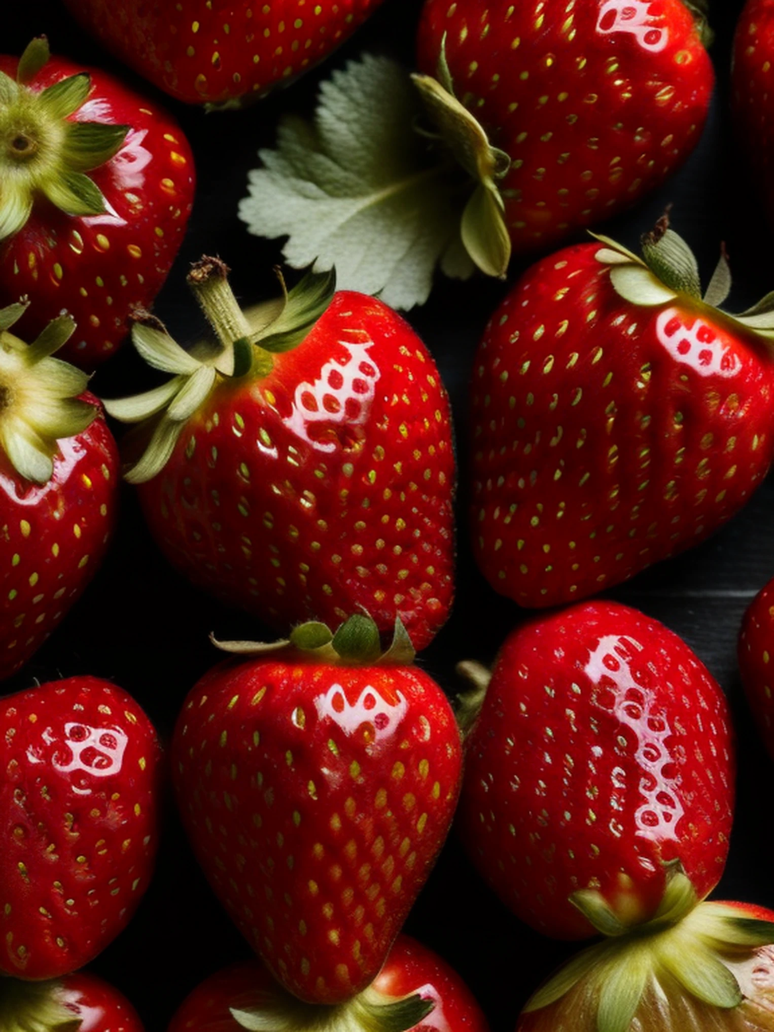 close up shot of strawberries