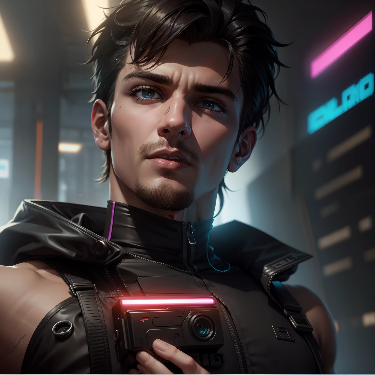 change background,cyberpunk background handsome boy,ultra hd,10k,realist body