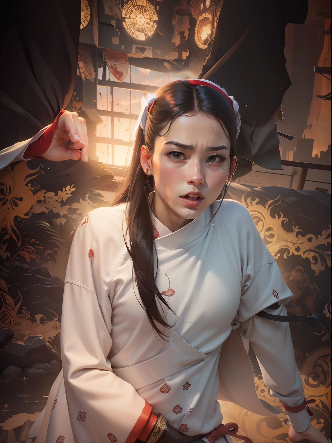 Karate cartoon tip landscape