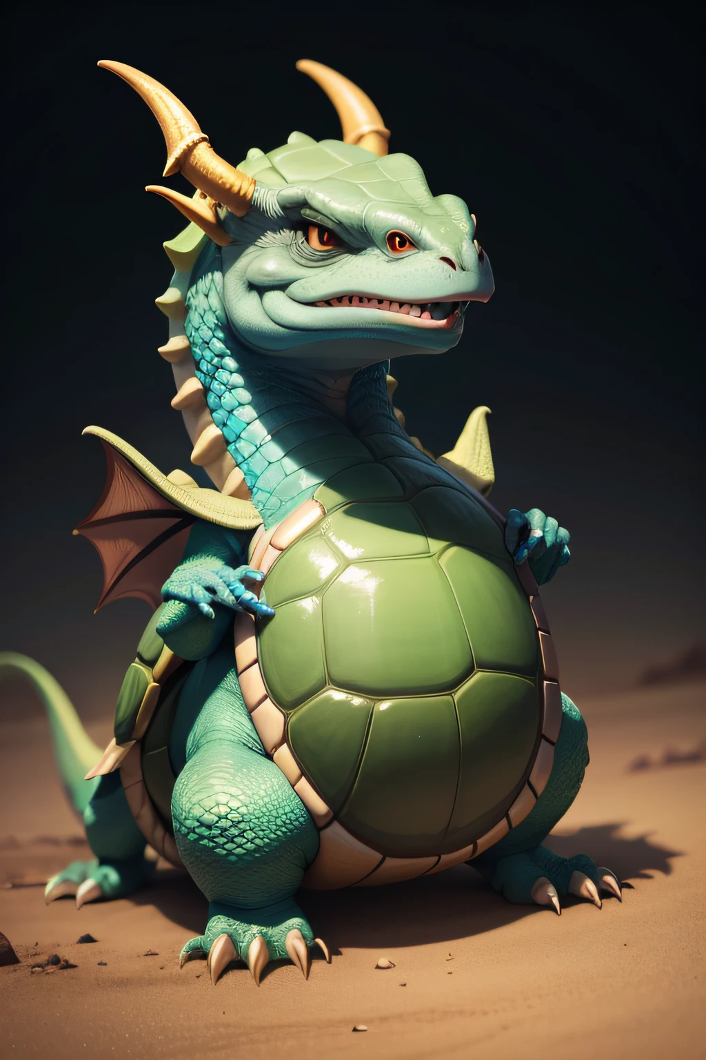 A happy dragon turtle，high detal，8K