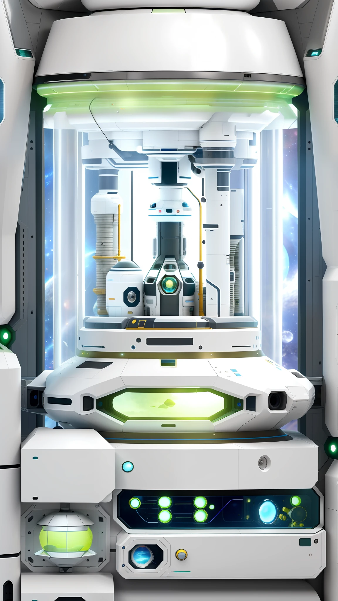 Close-up with window, Spaceship window, hibernation capsule close-up, Doll capture machine, Lots of detail,Technologie, straight camera view, highly capsuled, Superb detail 8 K, complete body view, 8k vertical wallpaper, 8k vertical wallpaper, cryogenic pods, micro detail 4k, the console is tall and imposing