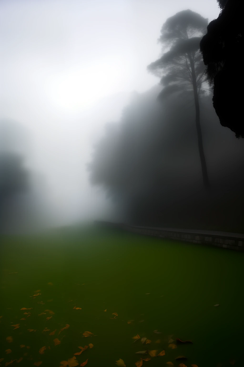 Fog,shadowy,A bracelet under the ruins
